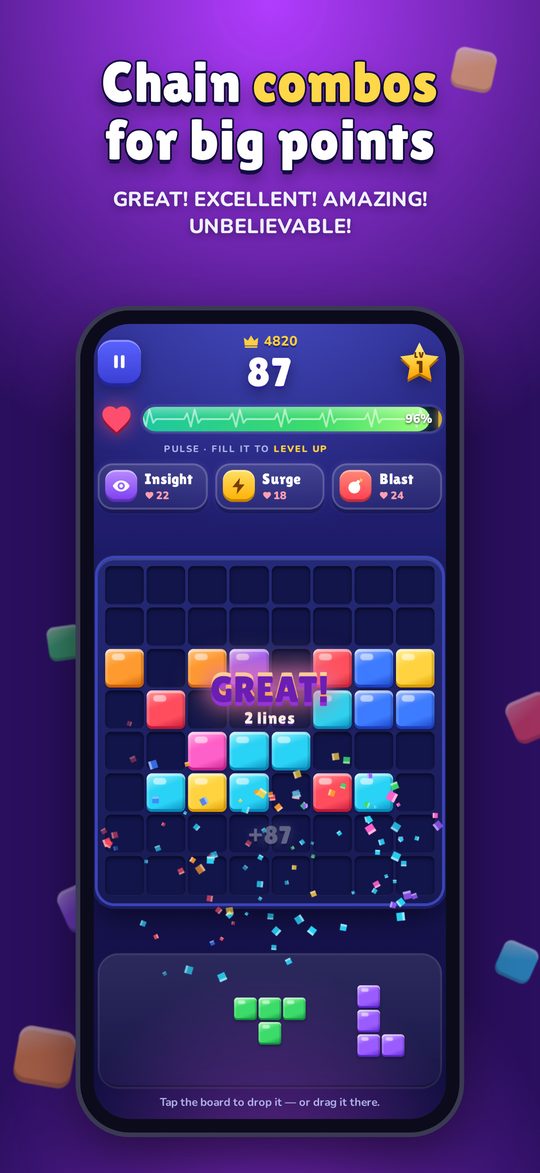 Chain combos for big points